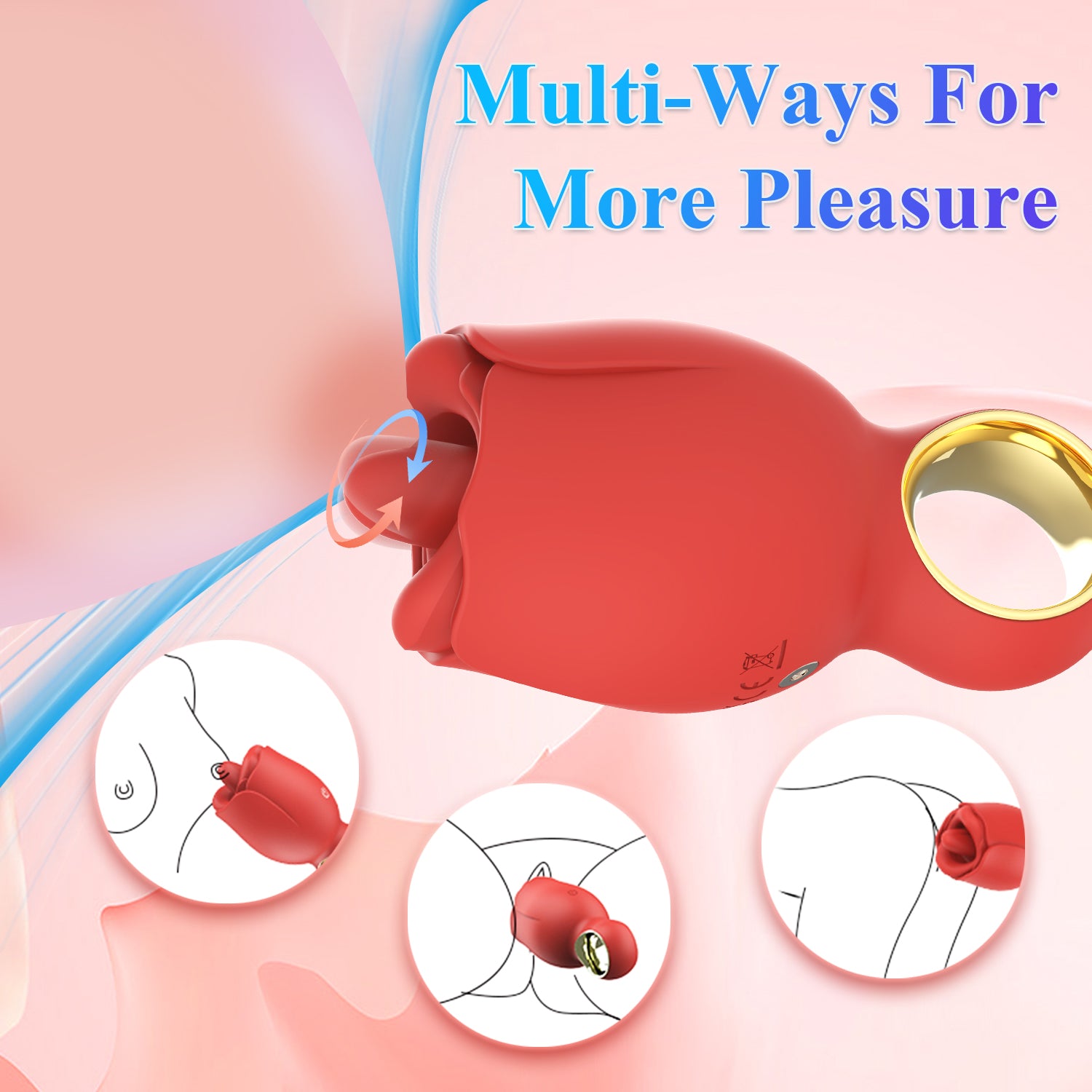 360° Rotated Licking Vibrator Tongue