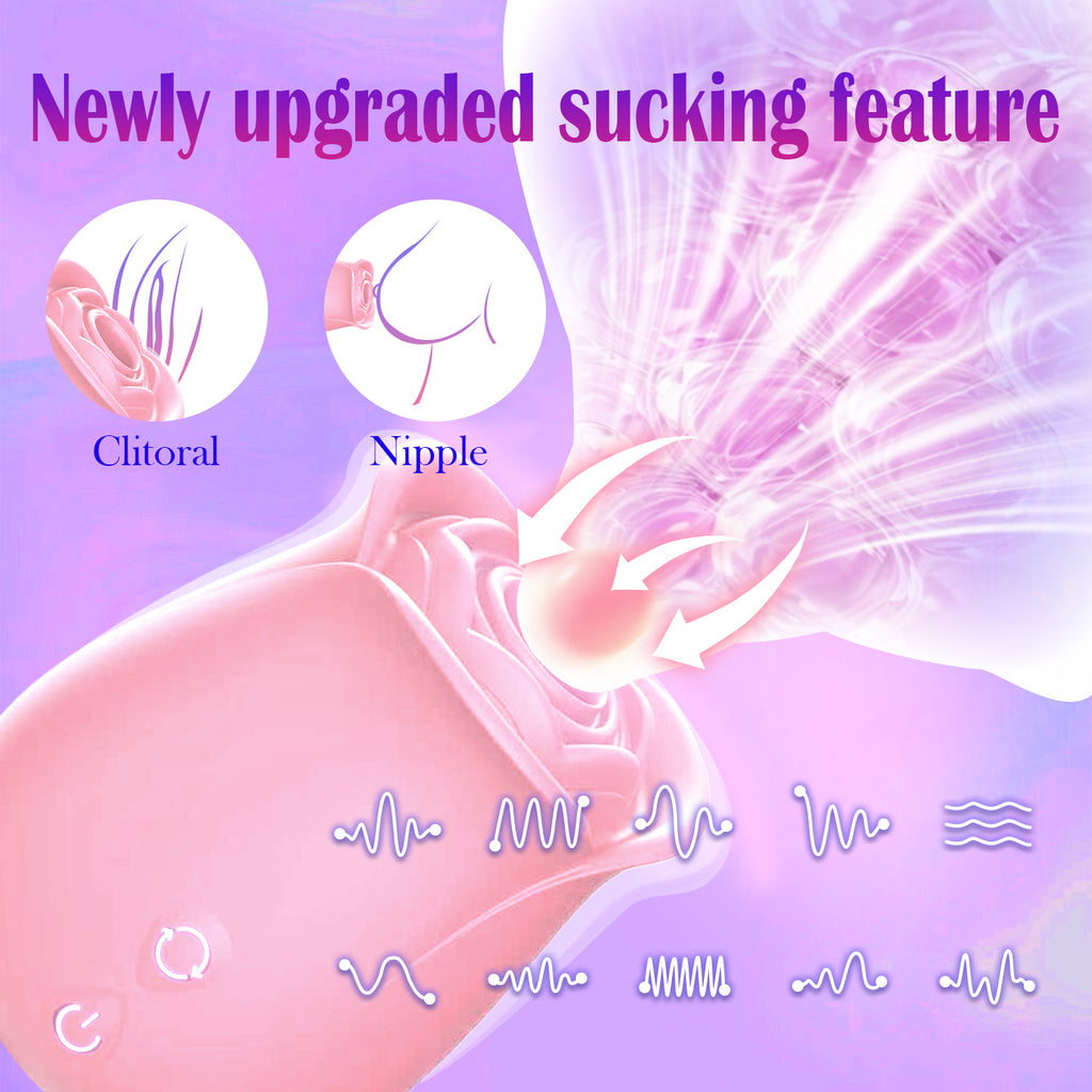 Dual-Head Rose Massager Vibrator Dildo