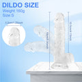 Dildo toy for women size from15cm/5.90in to 28cm/11in—Clear