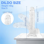Dildo toy for women size from15cm/5.90in to 28cm/11in—Clear