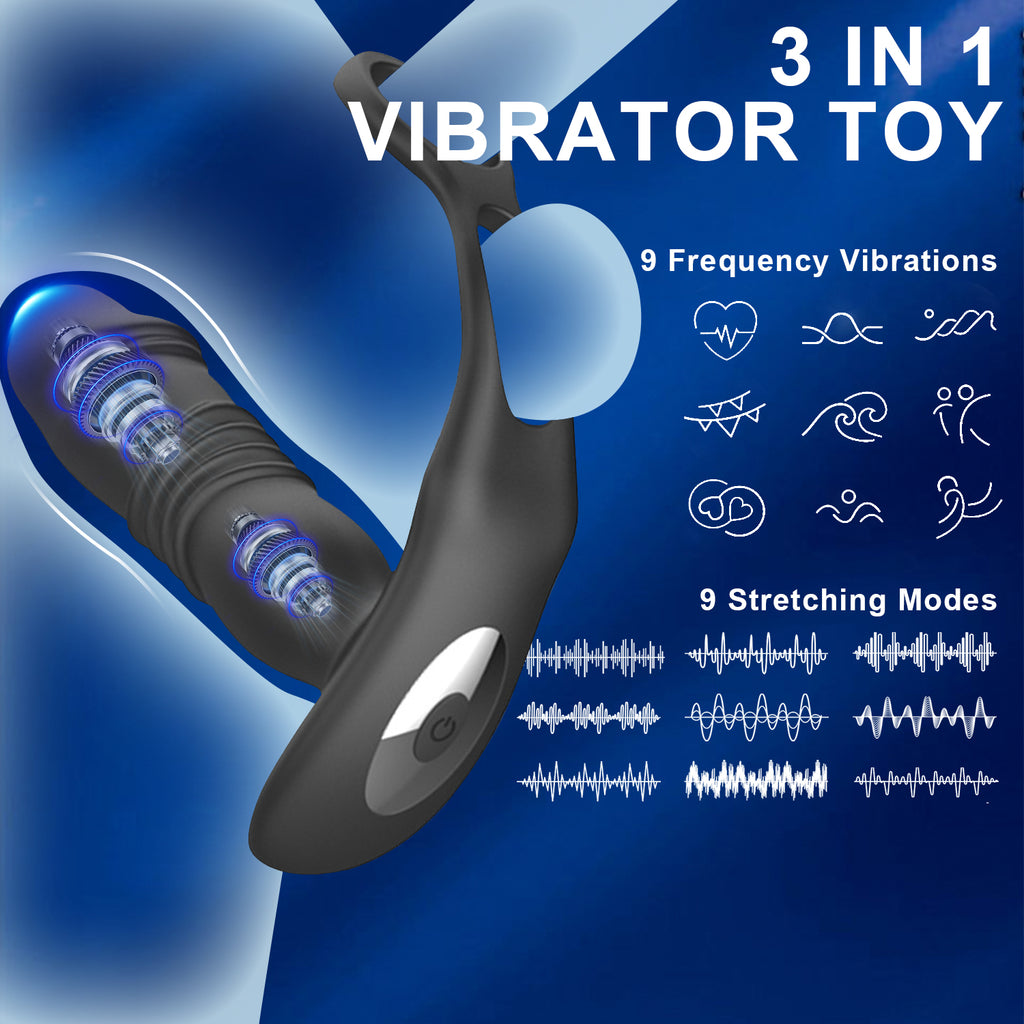 Prostate Massager Anal Vibrator Thrusting-Remote Control