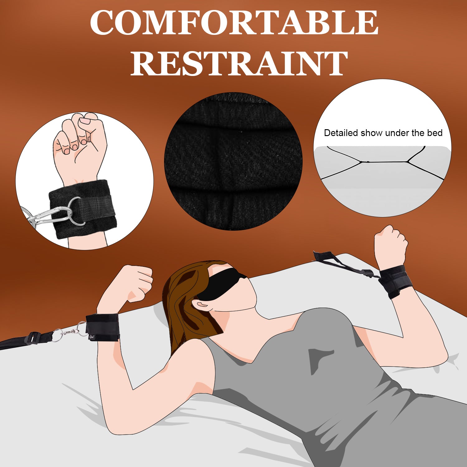 Bondage Sex Toys-Bed Sex Straps Set