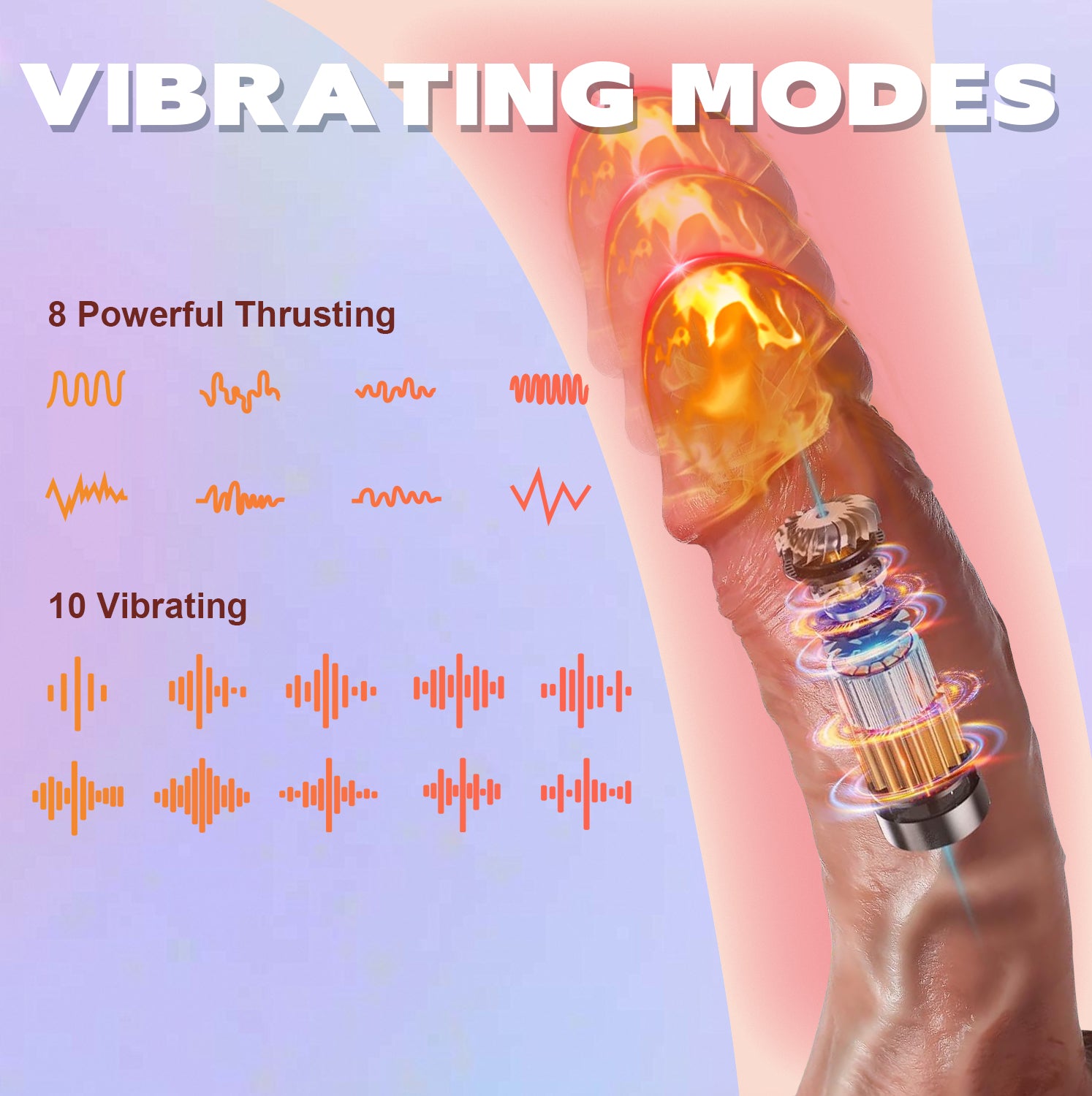Thrusting Dildo Vibrator Sex Toys