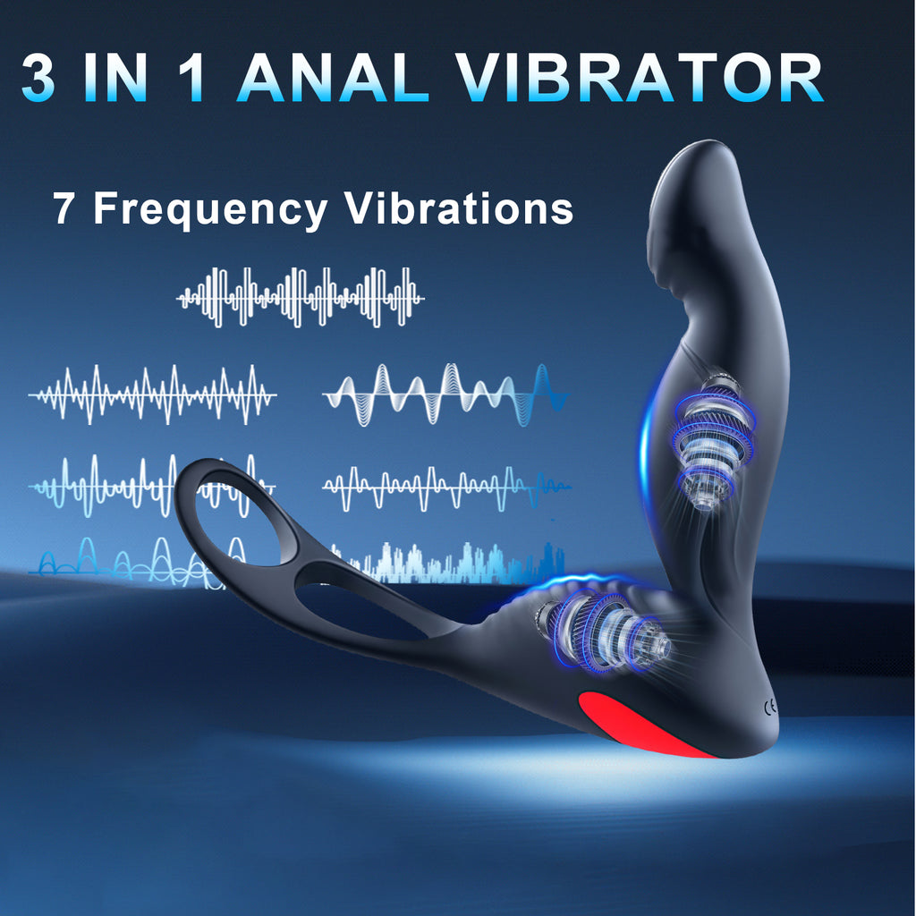 Thrusting Prostate Massager Anal Plug Male Vibrato