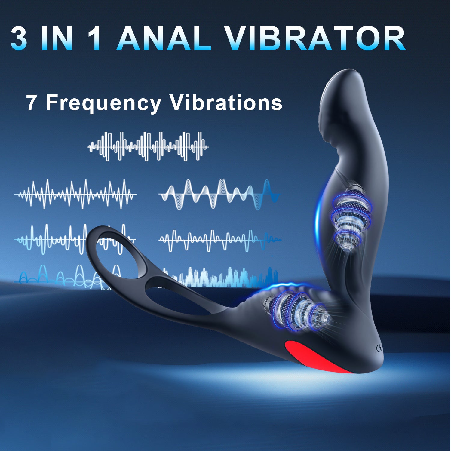 Thrusting Prostate Massager Anal Plug Male Vibrato