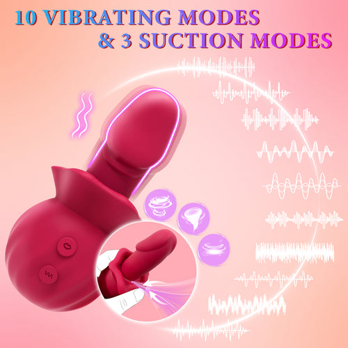 Buckling and Sucking Vibration Rod Sex Toys