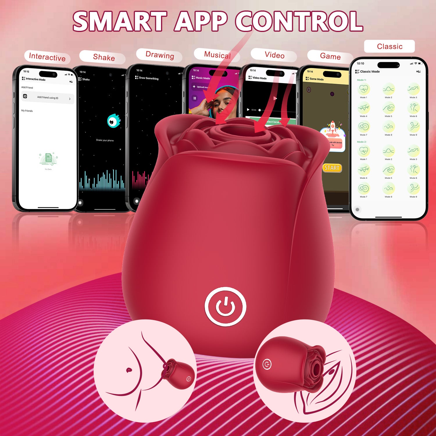 Rose Sex Toy for Women-APP Control