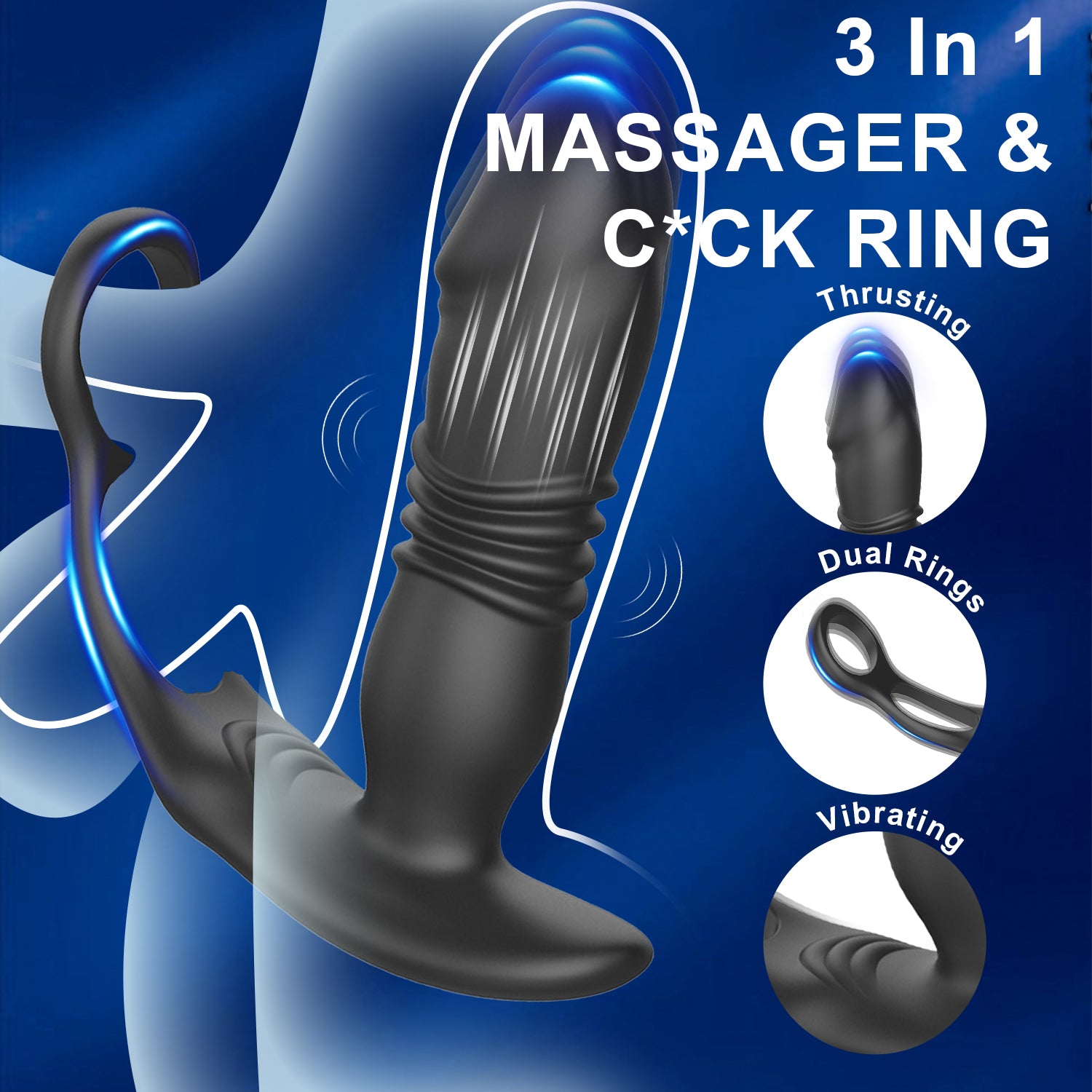 Prostate Massager Anal Vibrator Thrusting-Remote Control