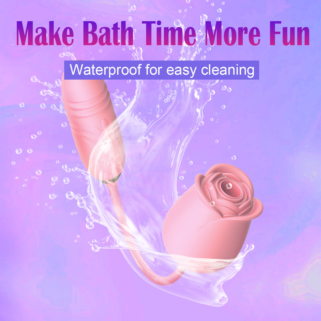 Dual-Head Rose Massager Vibrator Dildo