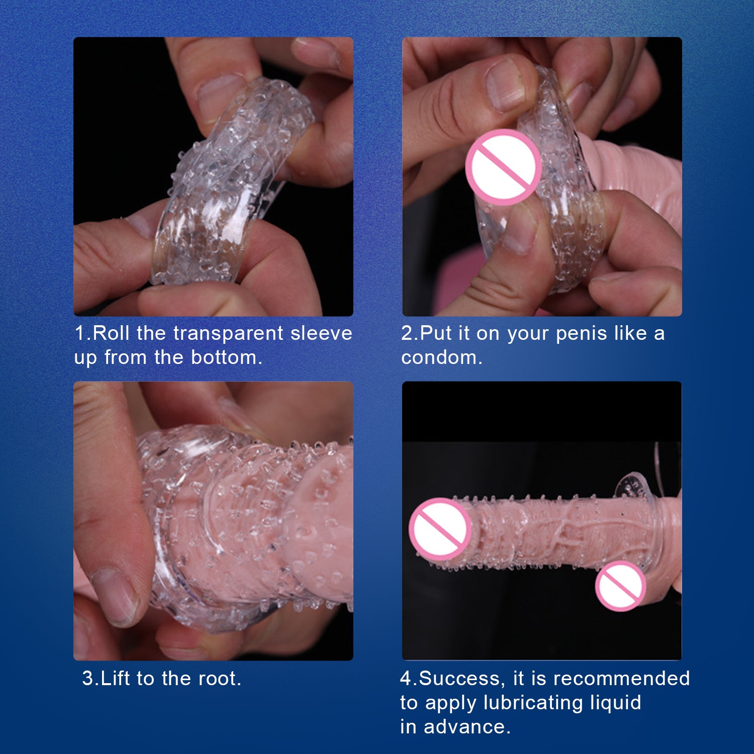 5Pcs Silicone Penis Extender Sleeve