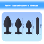 4PCS Silicone Jeweled Anal Trainer Set