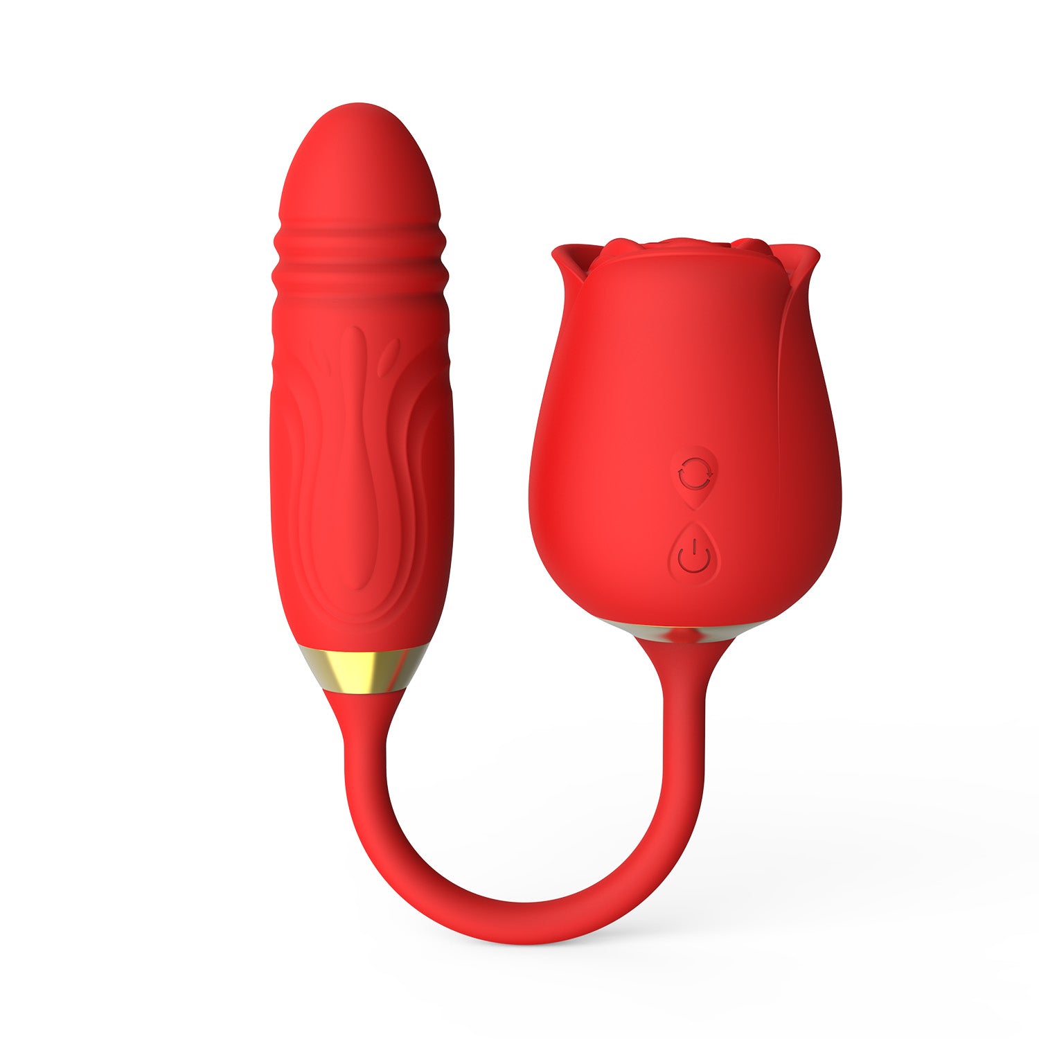 Dual-Head Rose Massager Vibrator Dildo