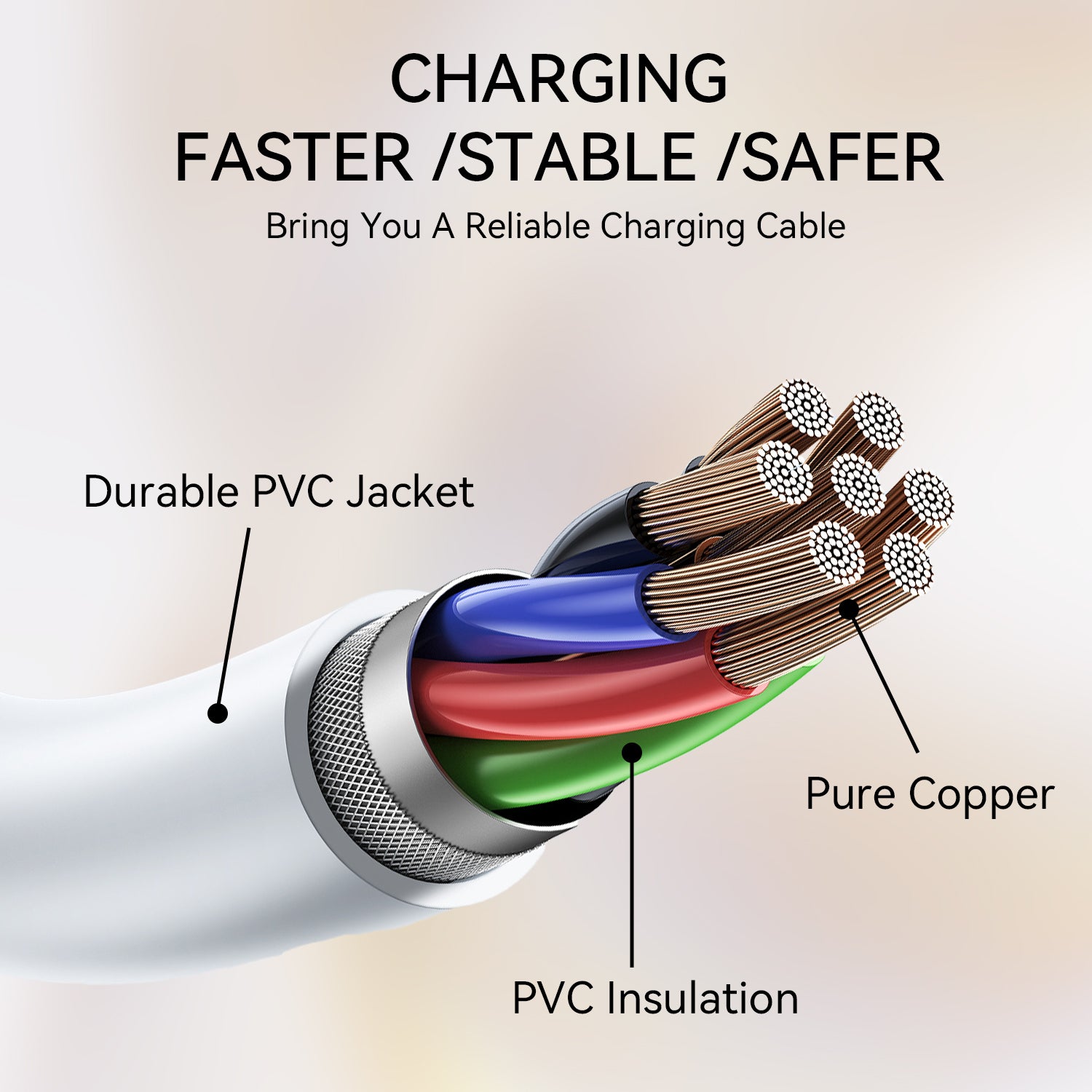 2.7ft USB to DC 2.5mm Replacement Charging Cable