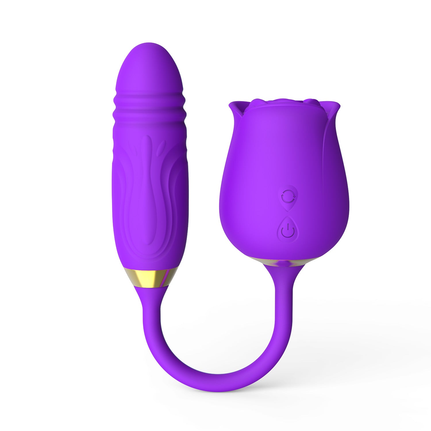 Dual-Head Rose Massager Vibrator Dildo
