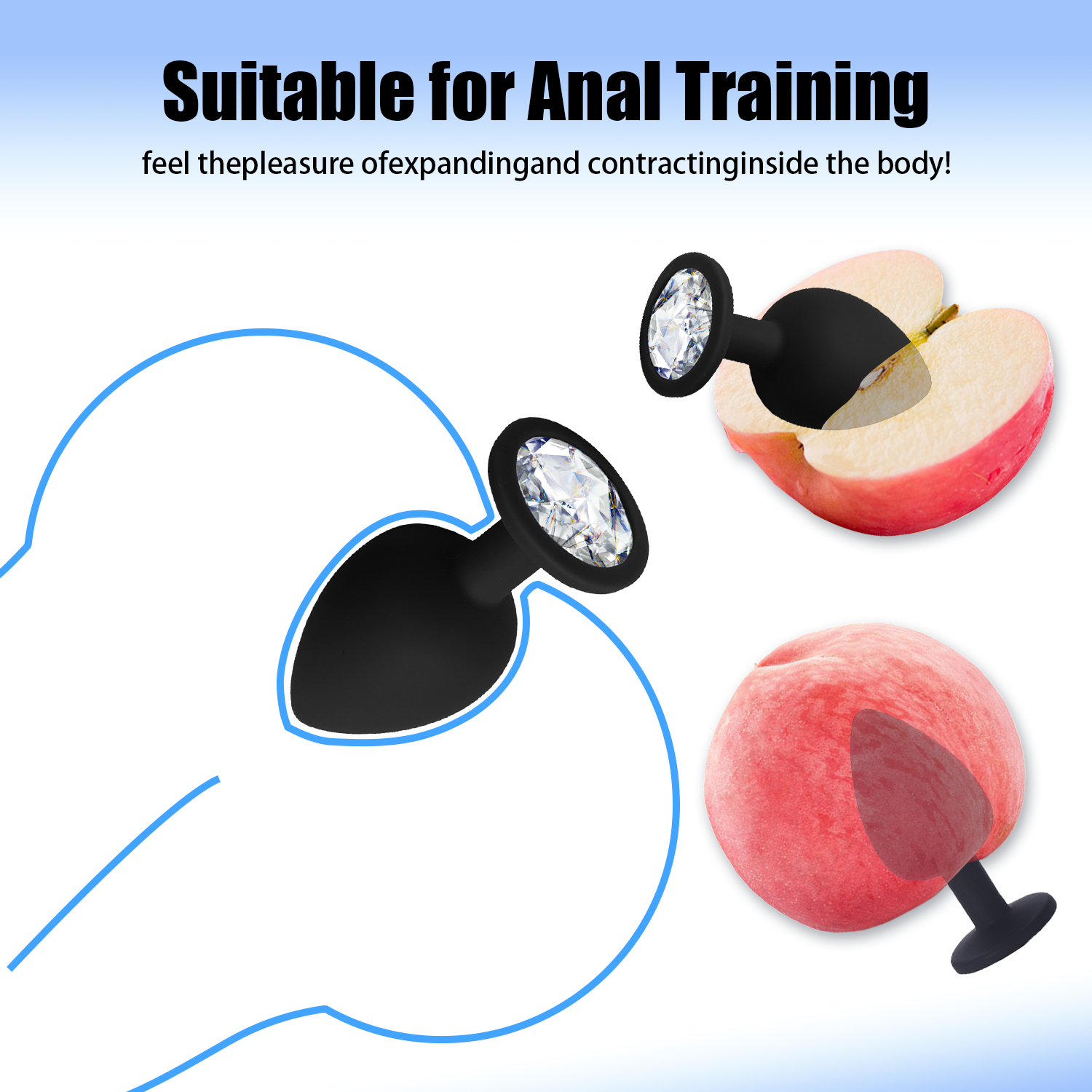 4PCS Silicone Jeweled Anal Trainer Set