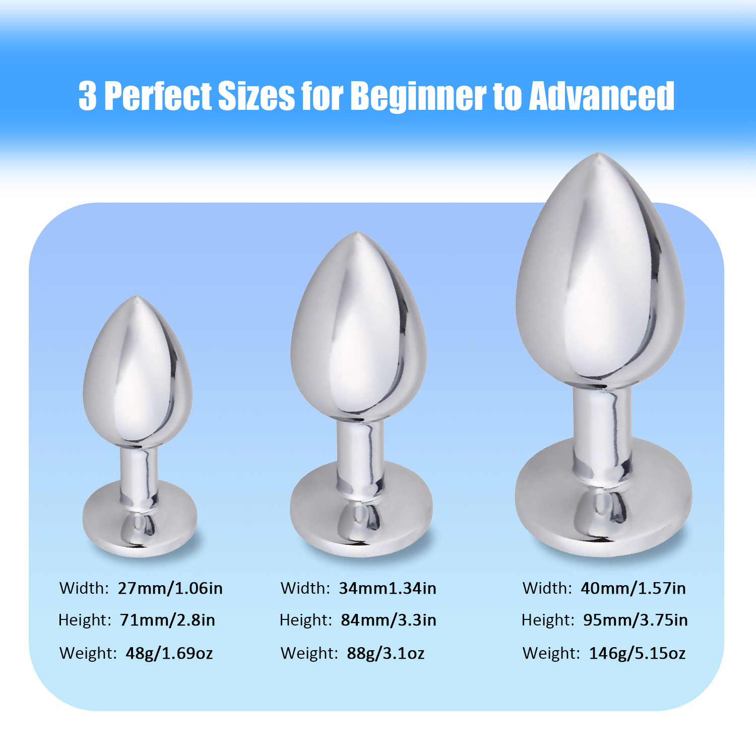 3-Piece Luxury Anal Plug Set