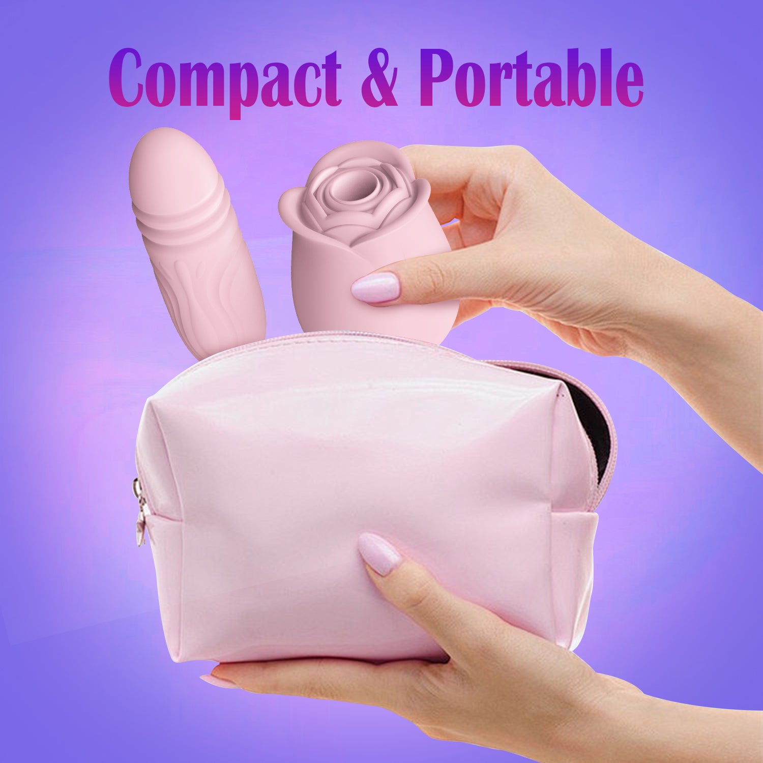 Dual-Head Rose Massager Vibrator Dildo