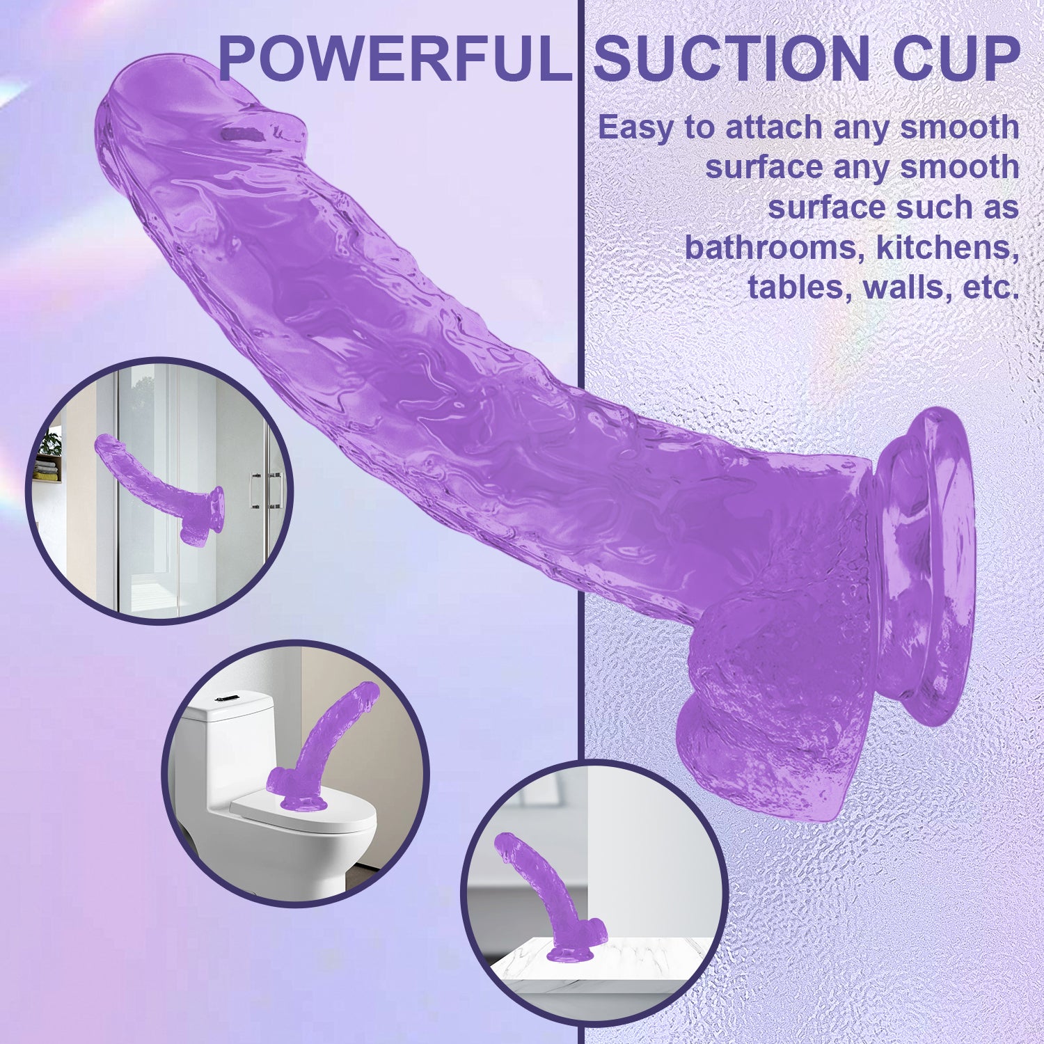 Dildo toy for women size from15cm/5.90in to 28cm/11in—Purple