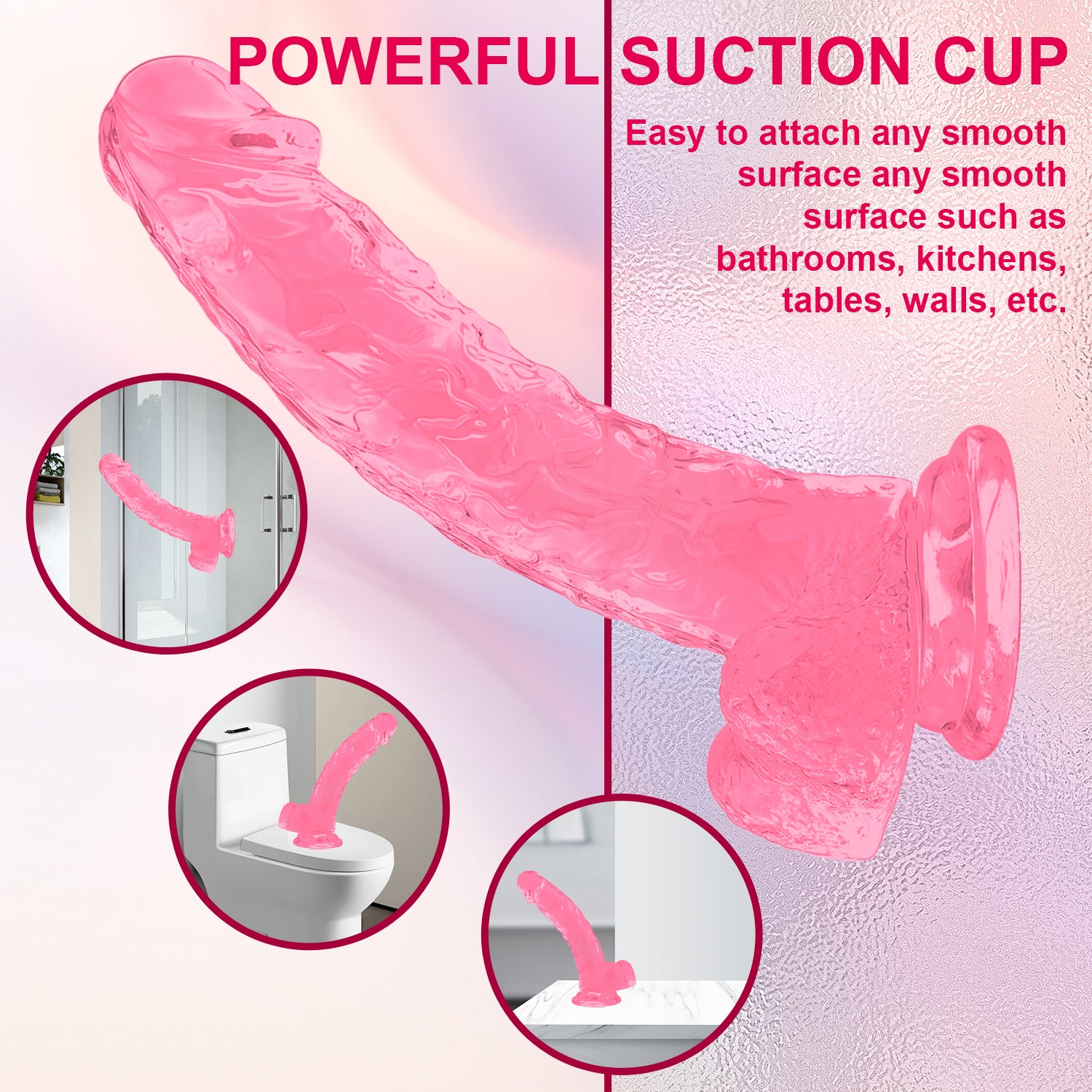 Dildo toy for women size from15cm/5.90in to 28cm/11in—Pink