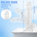Dildo toy for women size from15cm/5.90in to 28cm/11in—Clear