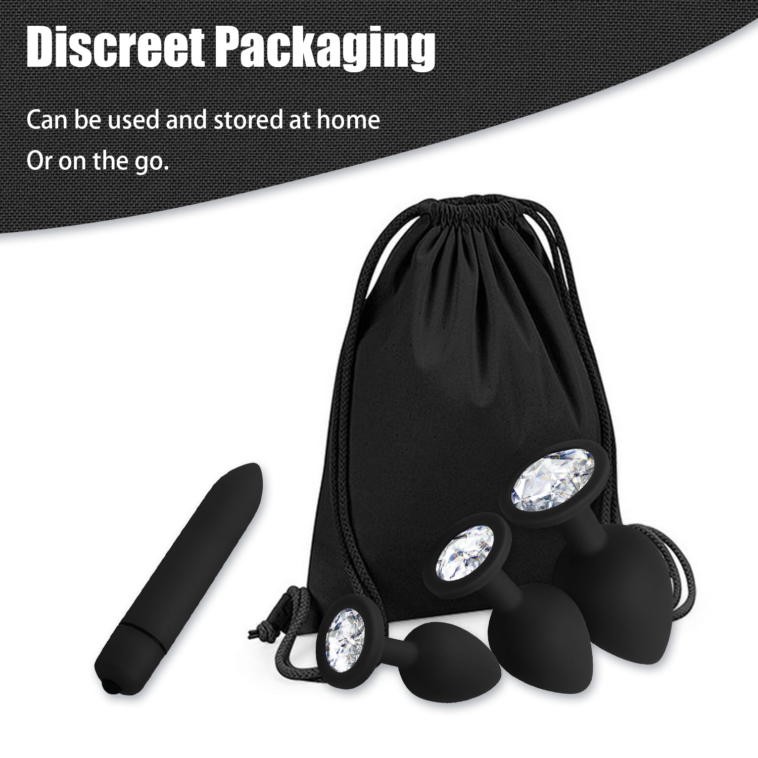 4PCS Silicone Jeweled Anal Trainer Set