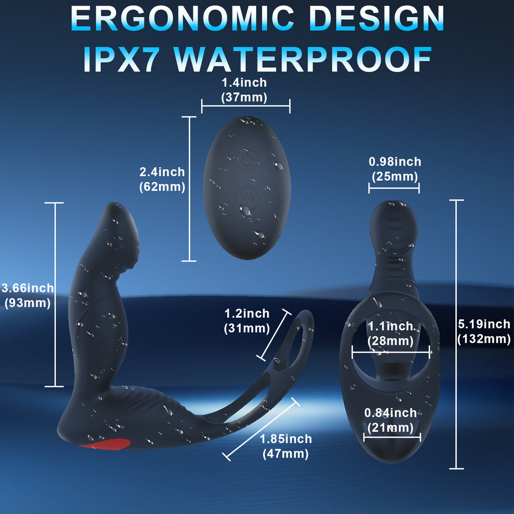 Thrusting Prostate Massager Anal Plug Male Vibrato