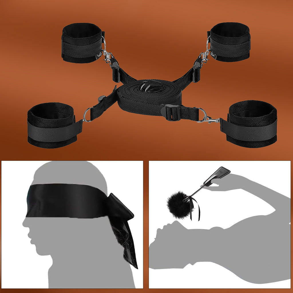 Bondage Sex Toys-Bed Sex Straps Set