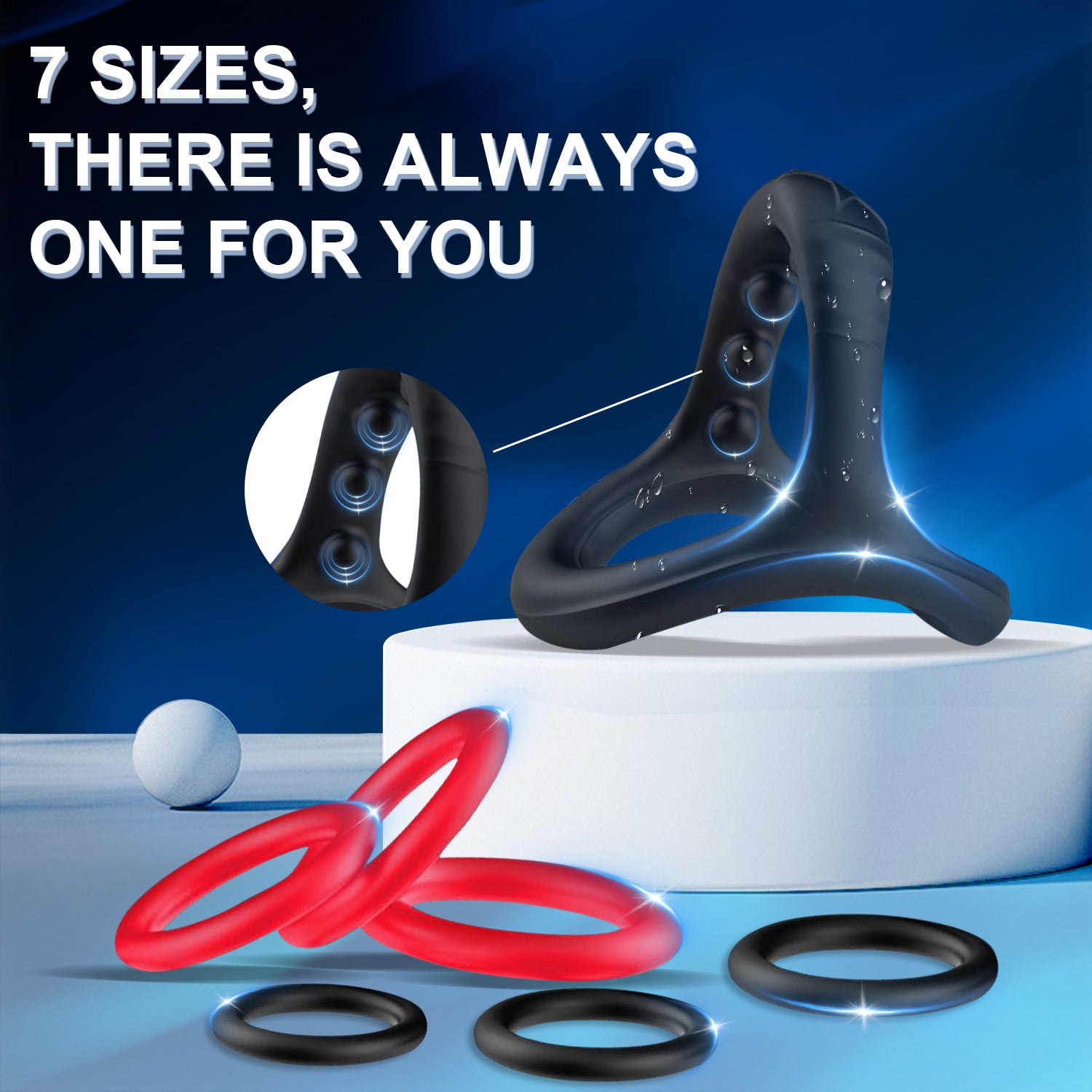 7 Pcs Penis Ring Set Silicone