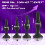 Set of 4 Silicone Trainer Butt Plug